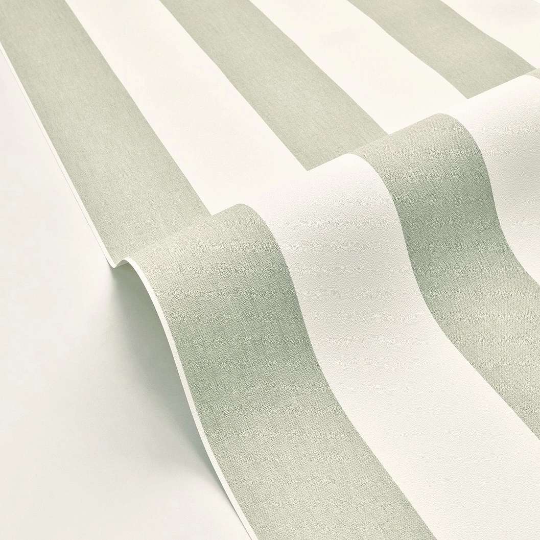 Letisztult mandula zöld csíkos mintás design tapéta