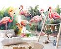 Levél és flamingo orientális design poszter tapéta 368x254 vlies