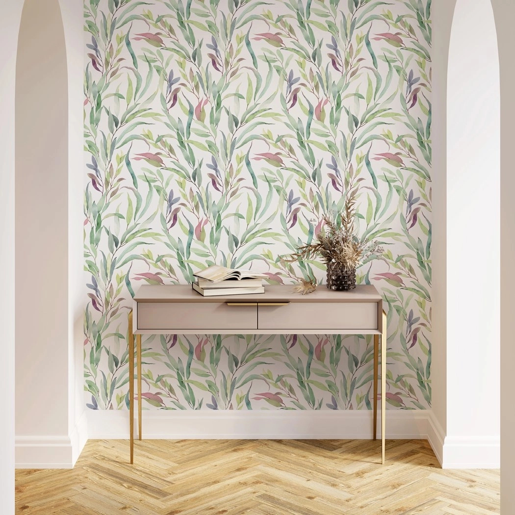 Leveles vinyl tapéta zöld kék lila színekkel