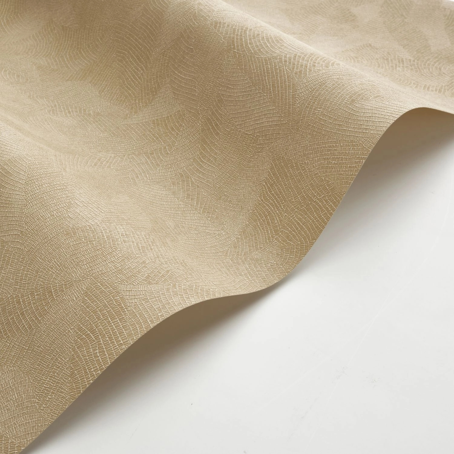 Levéllenyomat mintás vinyl dekor tapéta zöld színben