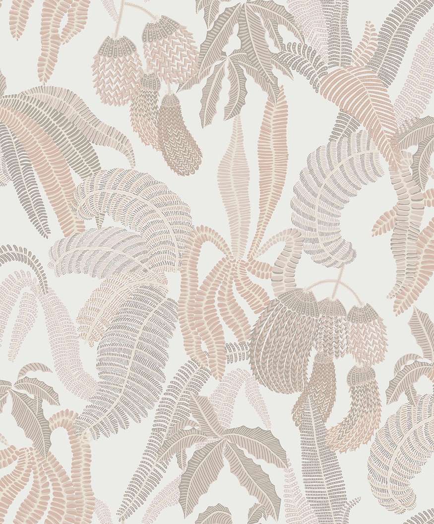 Levélmintás Khroma tapéta bézs krém színekkel