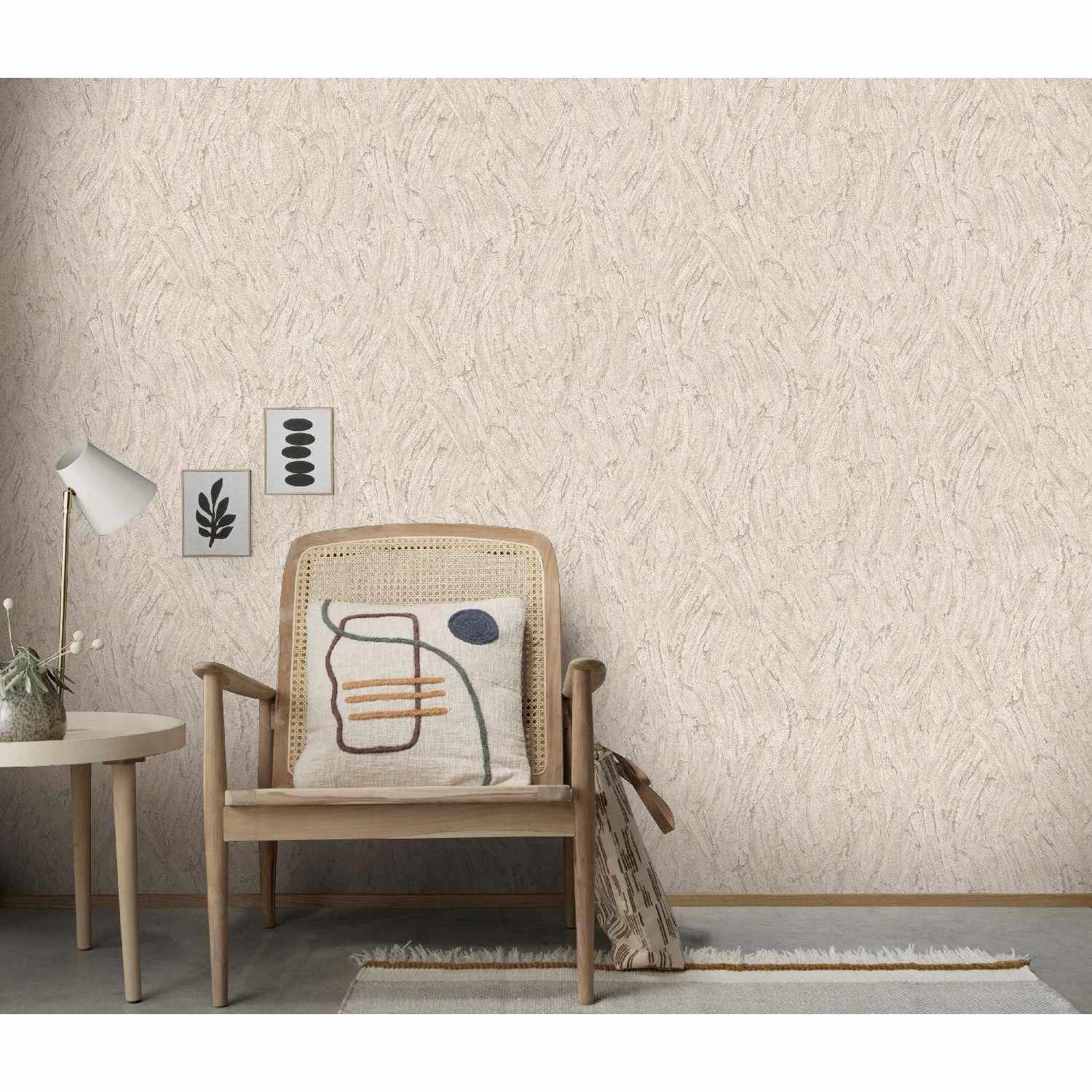 Loft hatású beige színű kő mintázatú design tapéta