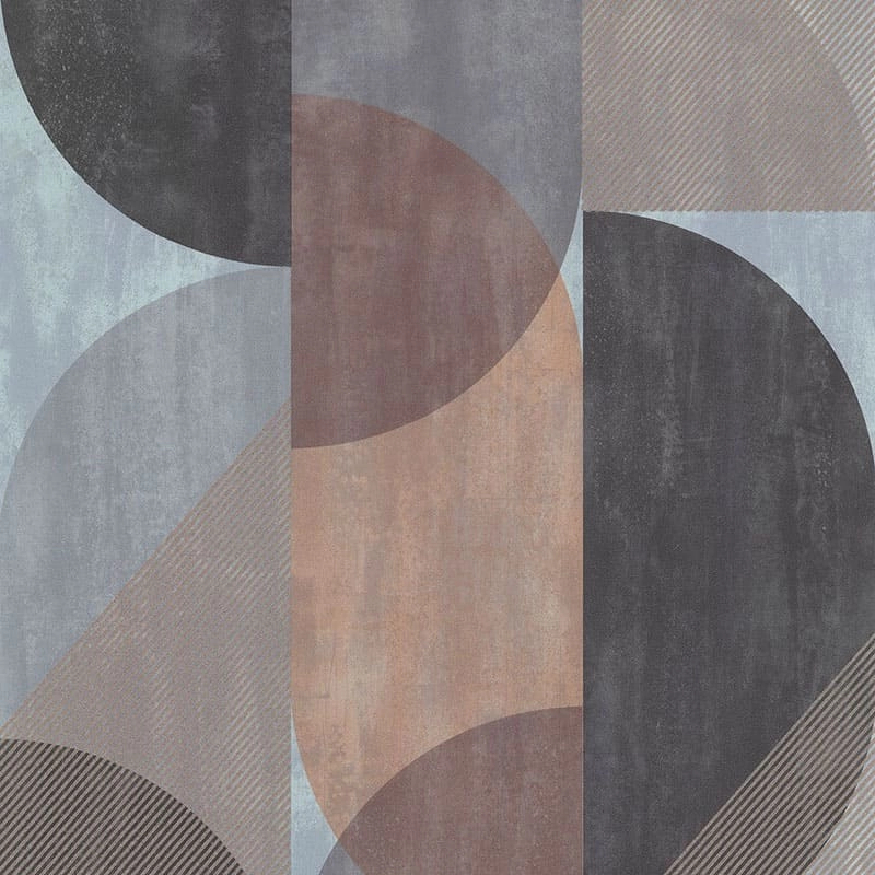 Loft stílusú dekor tapéta szürke barna geometria mintával