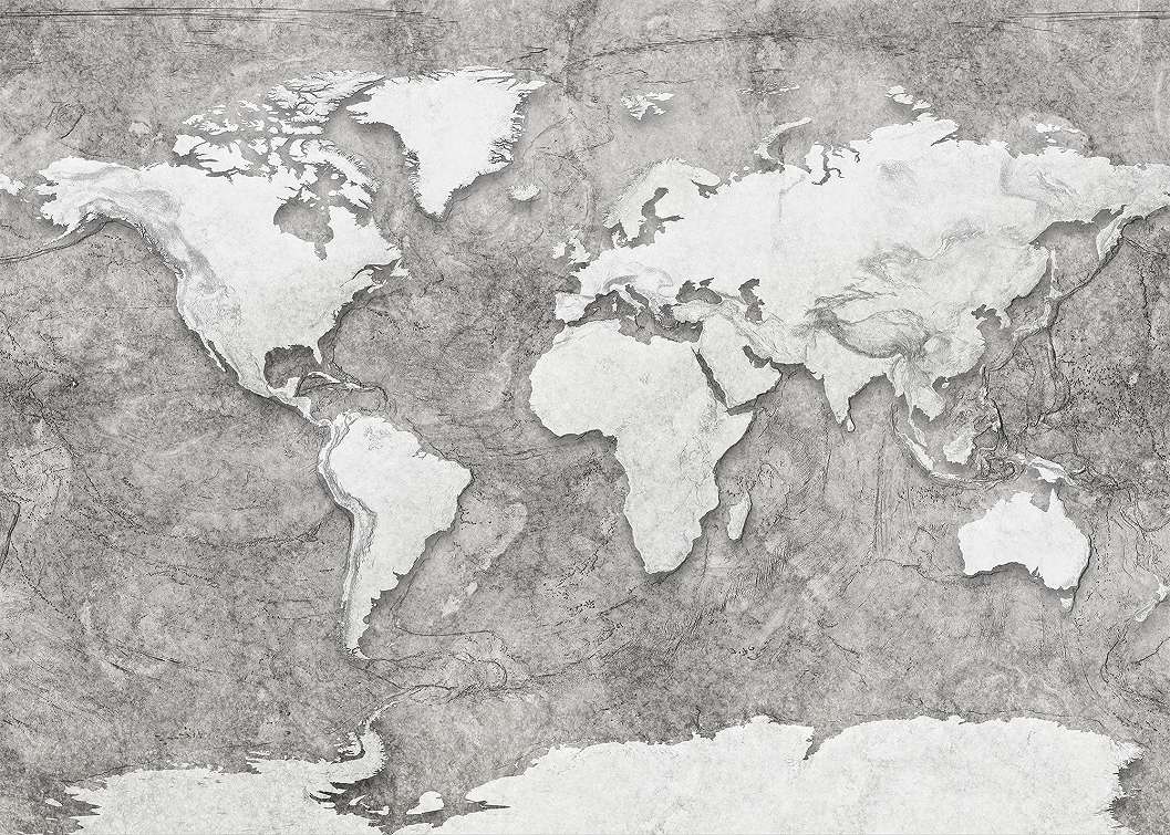 Loft világtérkép mintás poszter tapéta