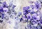 Loftos stílusban lila virág mintás poszter tapéta 368x254 vlies
