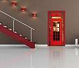 London telefonfülke fali poszter ajtóra