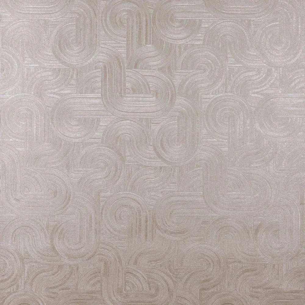 Luxus dekor tapéta íves geometrikus mintával fényes gyöngyház és beige színben