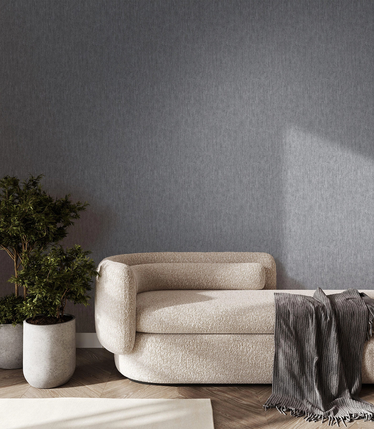 Luxus design tapéta apróhullámos csíkos mintával fekete színben