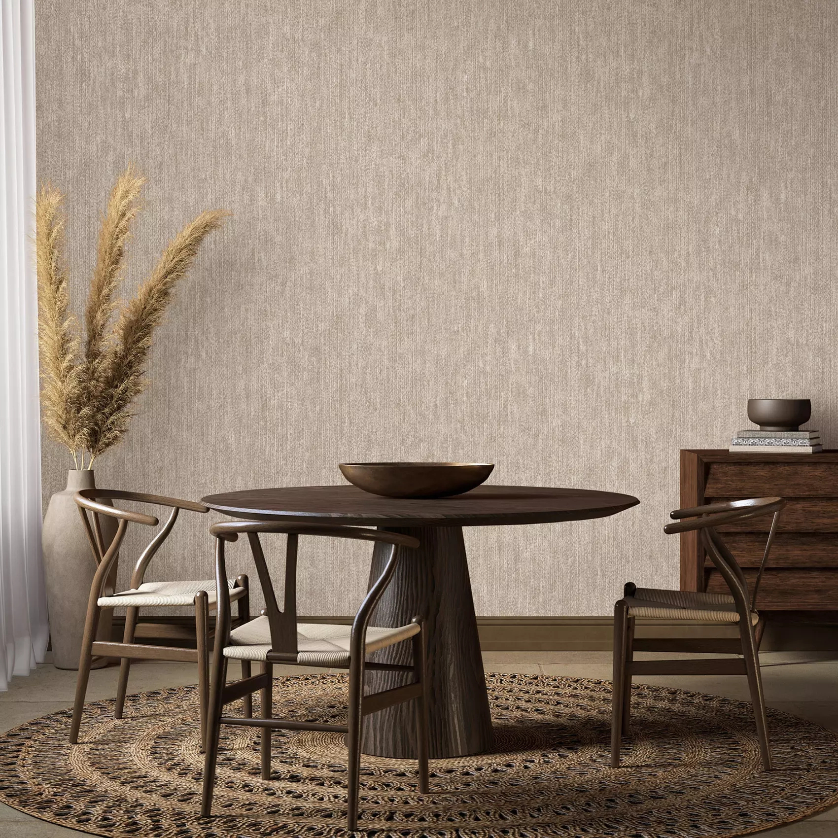 Luxus design tapéta apróhullámos csíkos mintával homok színben