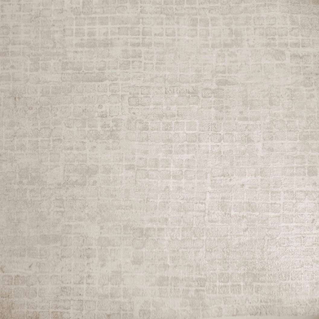 Luxus design tapéta geometria koptatott mintával homok színben