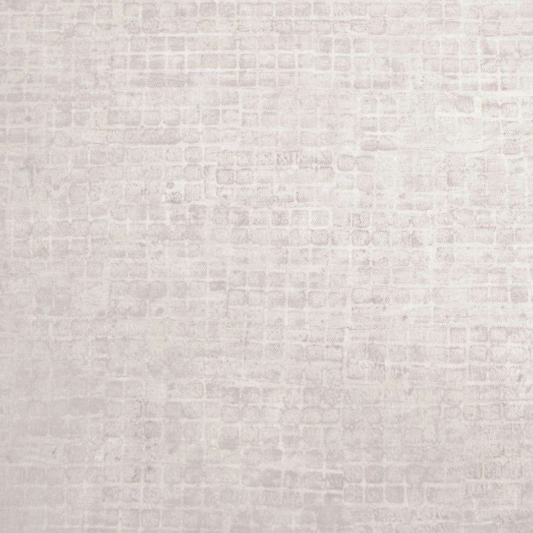 Luxus design tapéta geometria koptatott mintával krém színben