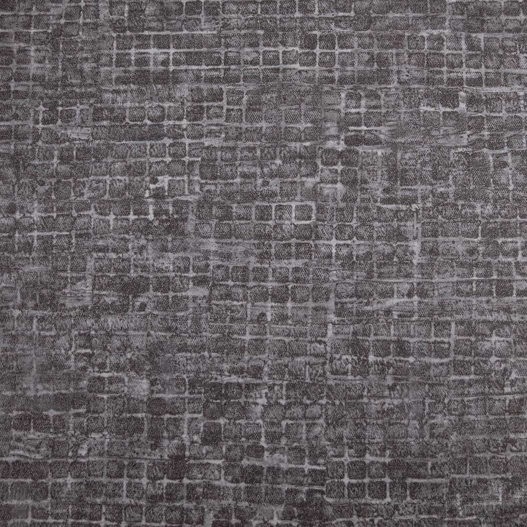 Luxus design tapéta geometria koptatott mintával sötétszürke színben