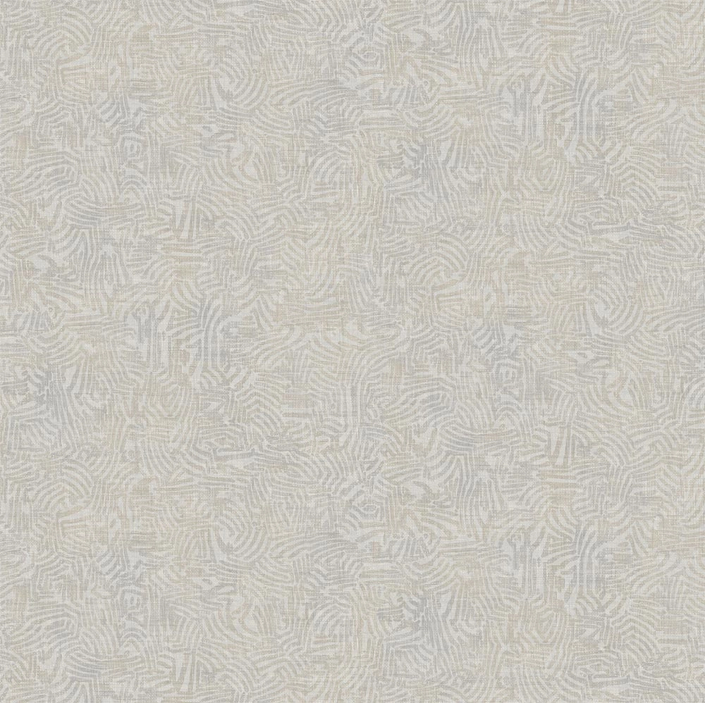 Luxus design tapéta textil hatású labirintus mintával szürke színben