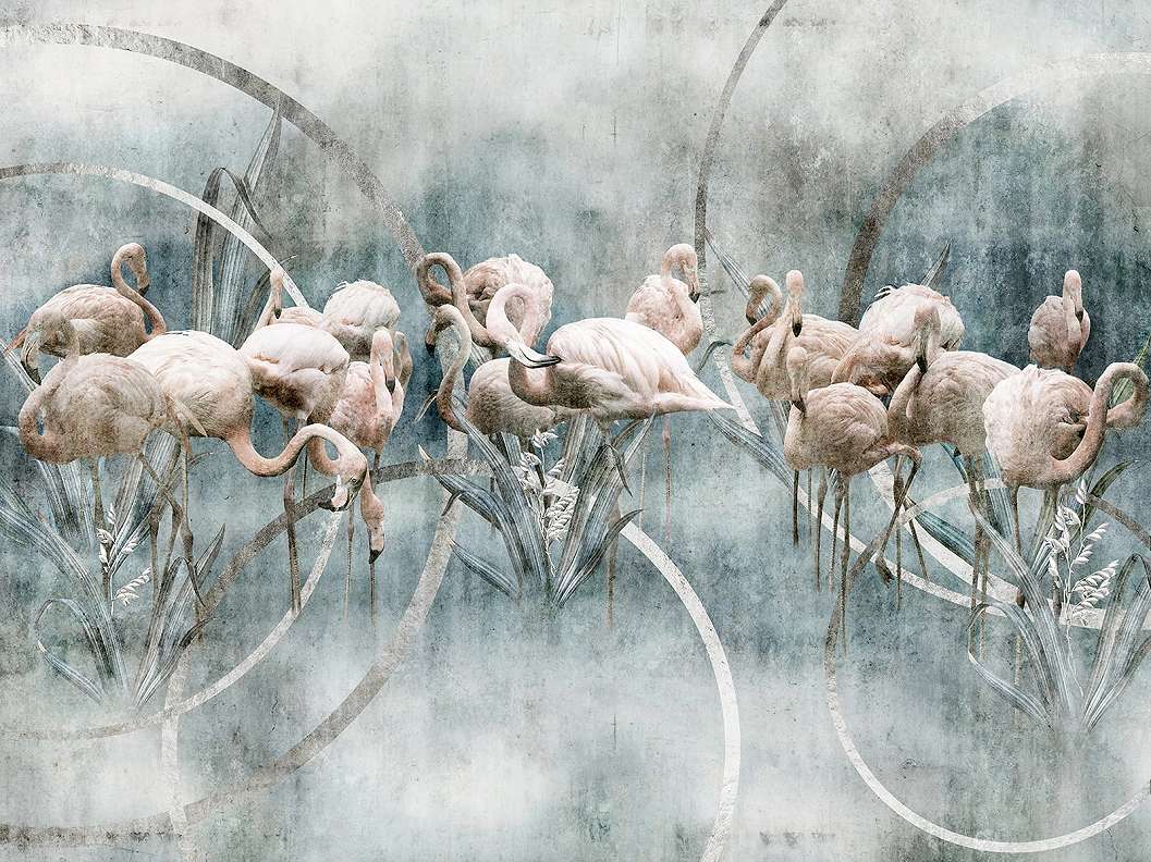 Luxus fotótapéta flamingó mintával struktúrált vinyl felülettel