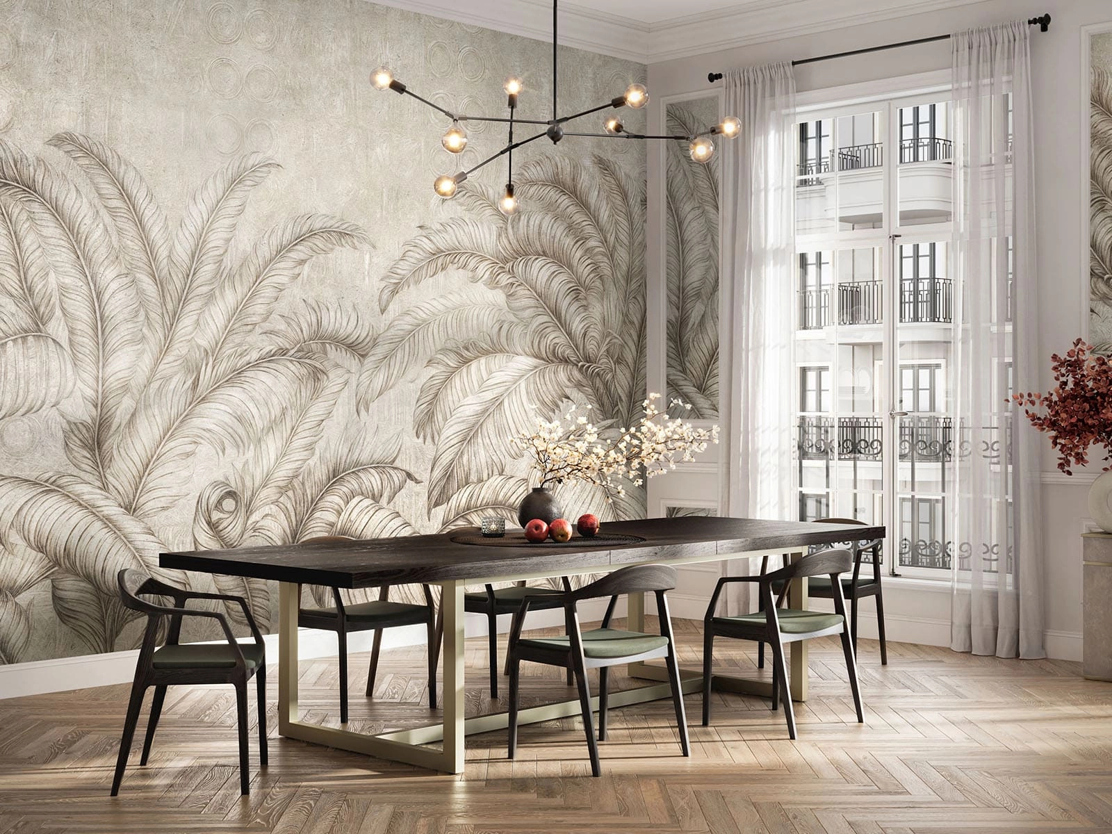 Luxus fotótapéta natúr óriás pálmalevél mintával