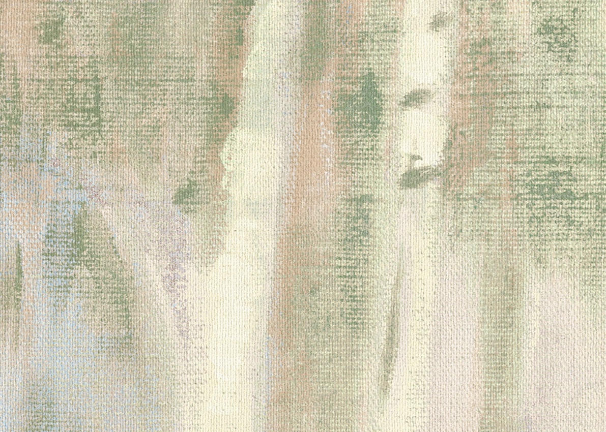 Luxus Jannelli&Volpi poszter tapéta pasztel színes absztrakt erdő mintával struktúrált felülettel