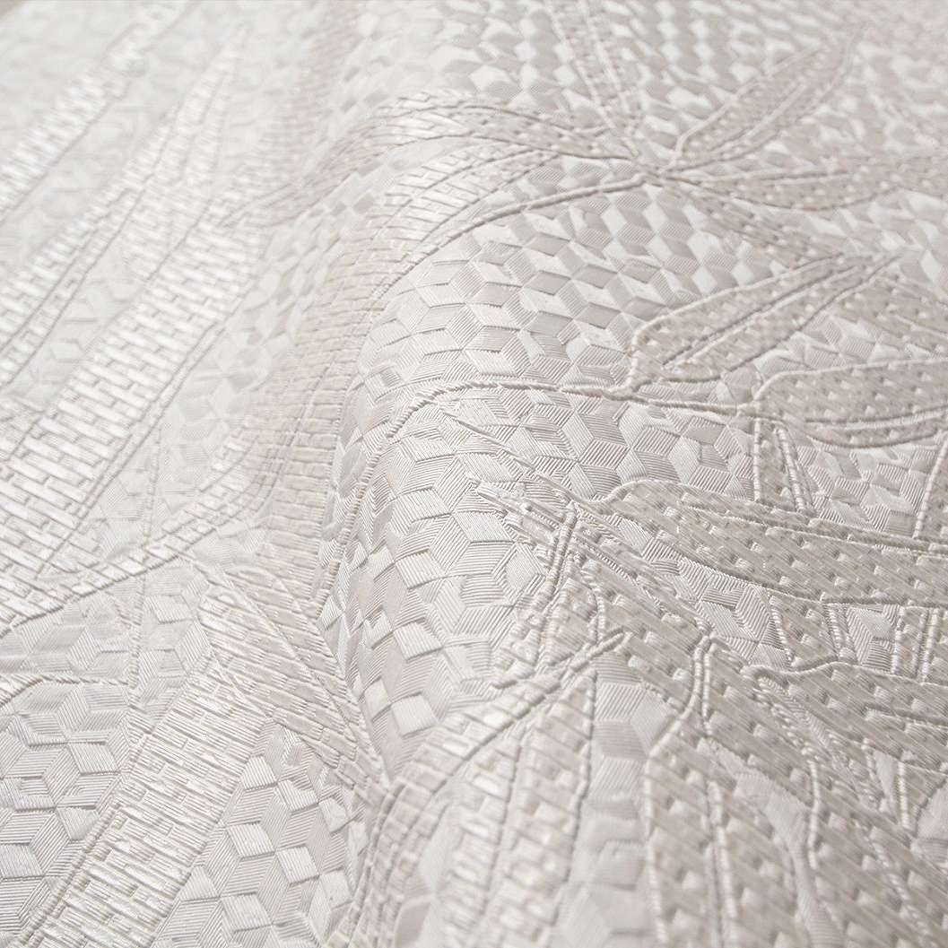 Luxus olasz design tapéta krém beige bambuszlevél mintával 70cm széles