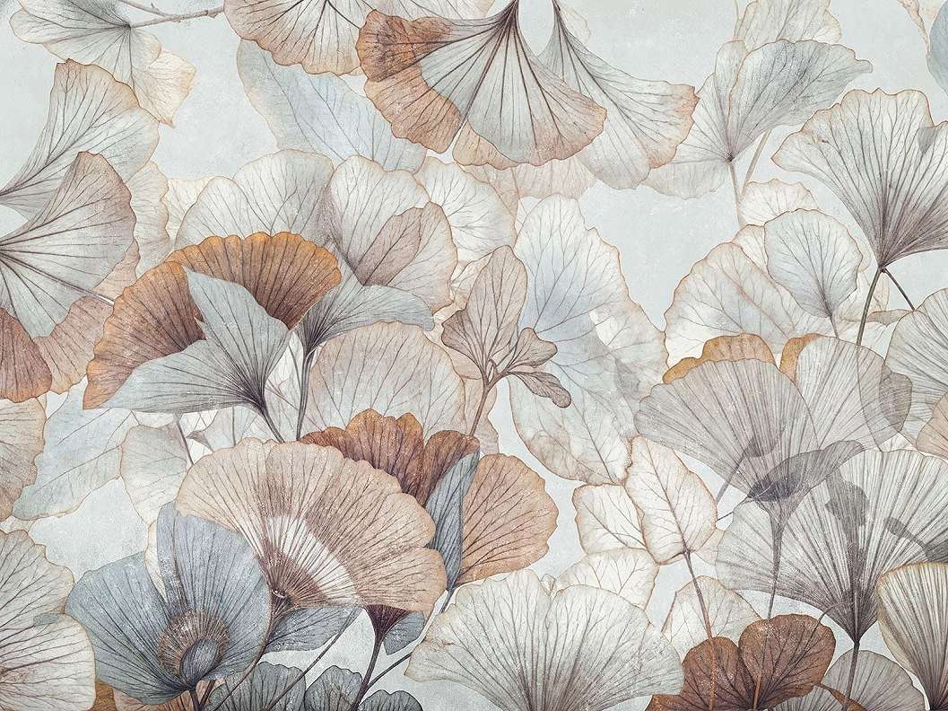 Luxus óriás fotótapéta gingko levél mintával