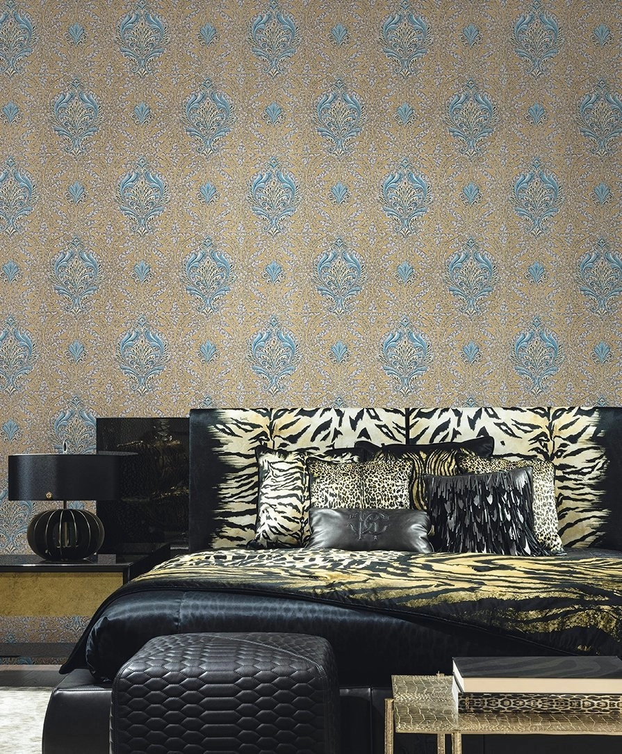 Luxus Roberto Cavalli design tapéta damaszt mintával