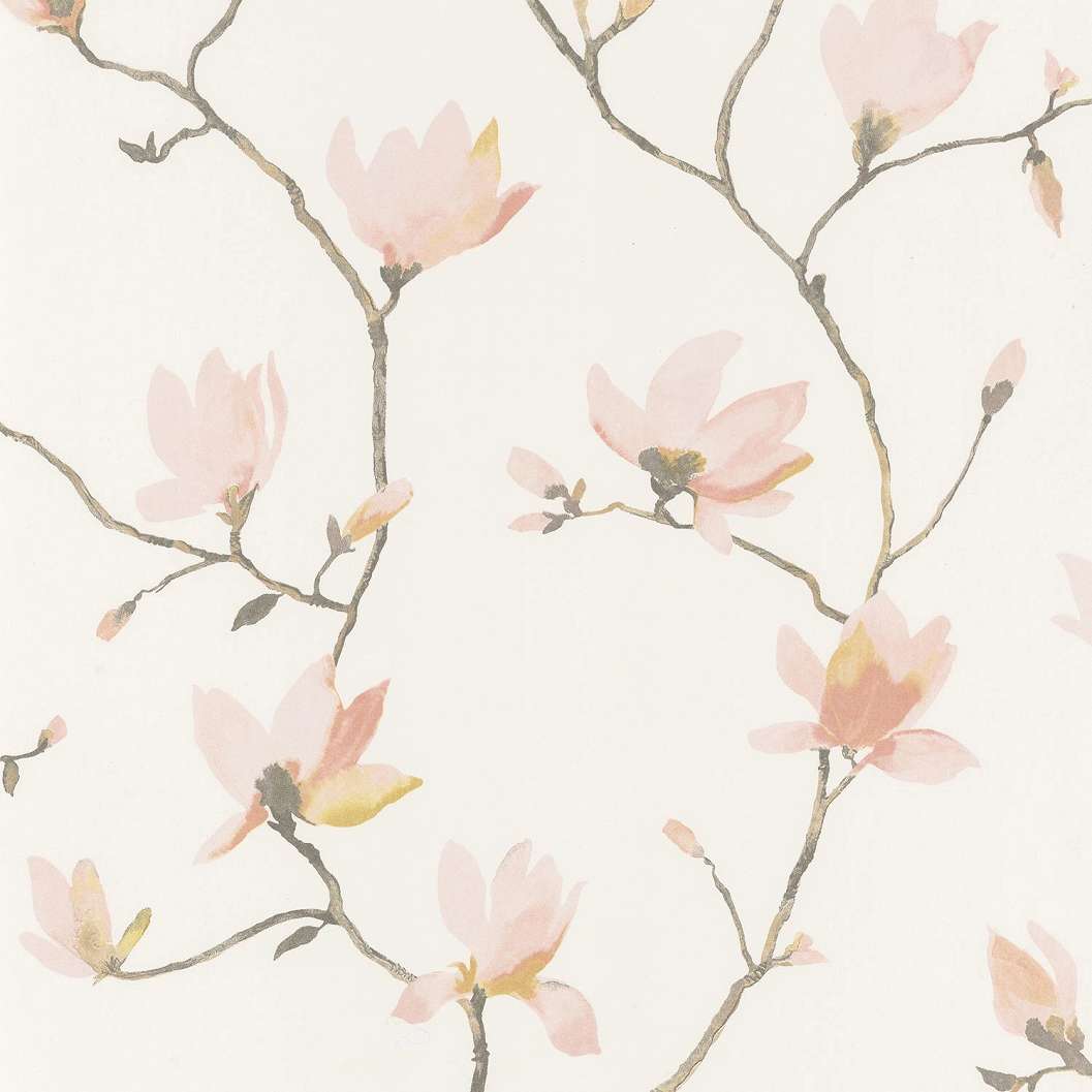 Magnólia virágmintás casadeco design tapéta púder rózsaszín virág mintával