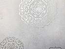 Mandala mintás vlies design tapéta metál fényű mintával törtfehér színben