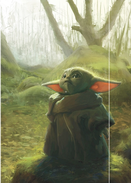 Mandalorian Grogu mintás fotótapéta 120x168cm egyedi méretben