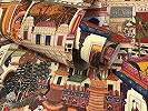 Marokkói városkép mintás bohém design tapéta