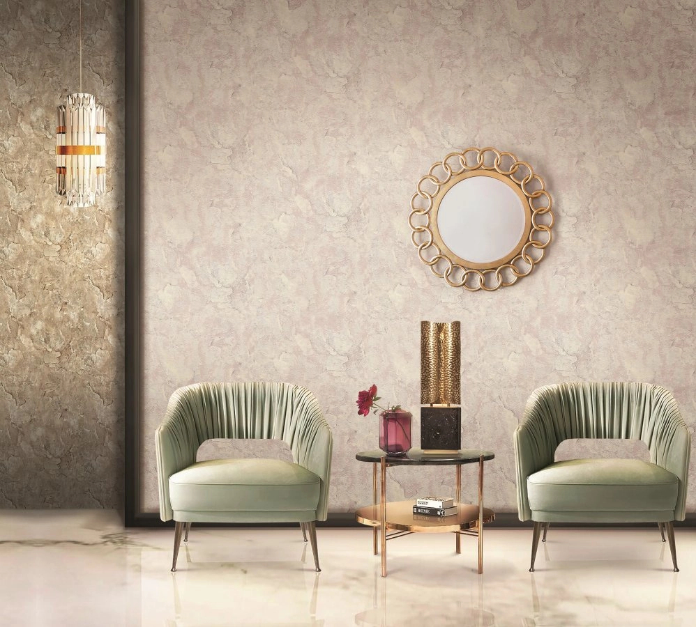 Márvány mintás olasz vinyl tapéta halvány púder színvilágban 106cm széles