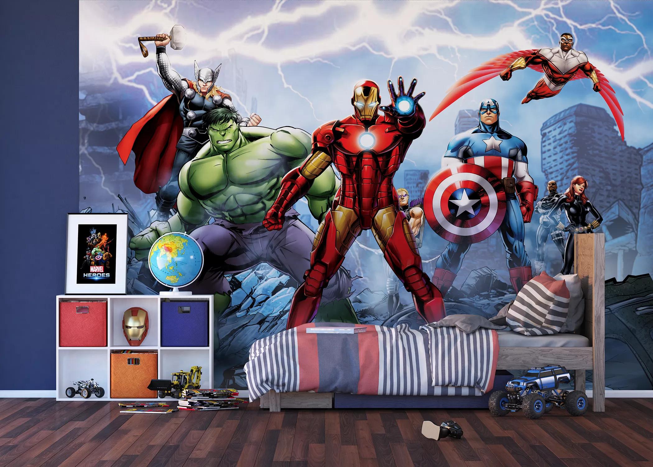 Marvel avenger fali poszter, Hulk, Thor, Vasember és a többi szuperhős egy fali poszteren