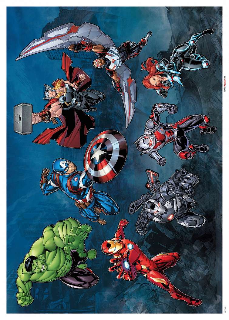 Marvel hősök falmatrica pókember, hulf, vasember, thor