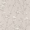 Meleg szürke mezei virágmintás struktúrált francia design tapéta