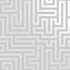 Metál ezüst dekor tapéta labirintus mintával