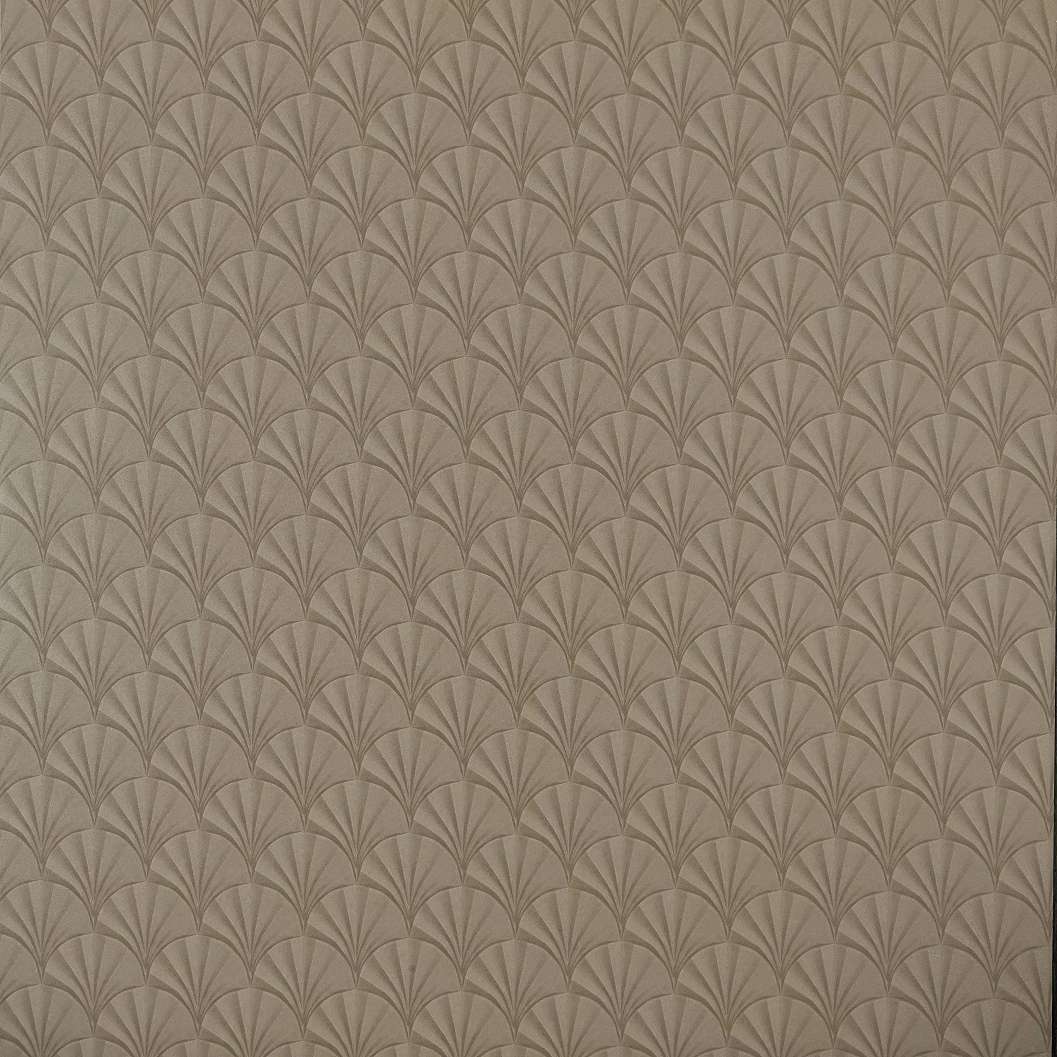 Mézszínű 3D hatású legyező mintás angol design tapéta