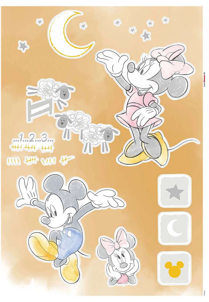 Mickey és Minnie egér falmatrica gyerekszobába
