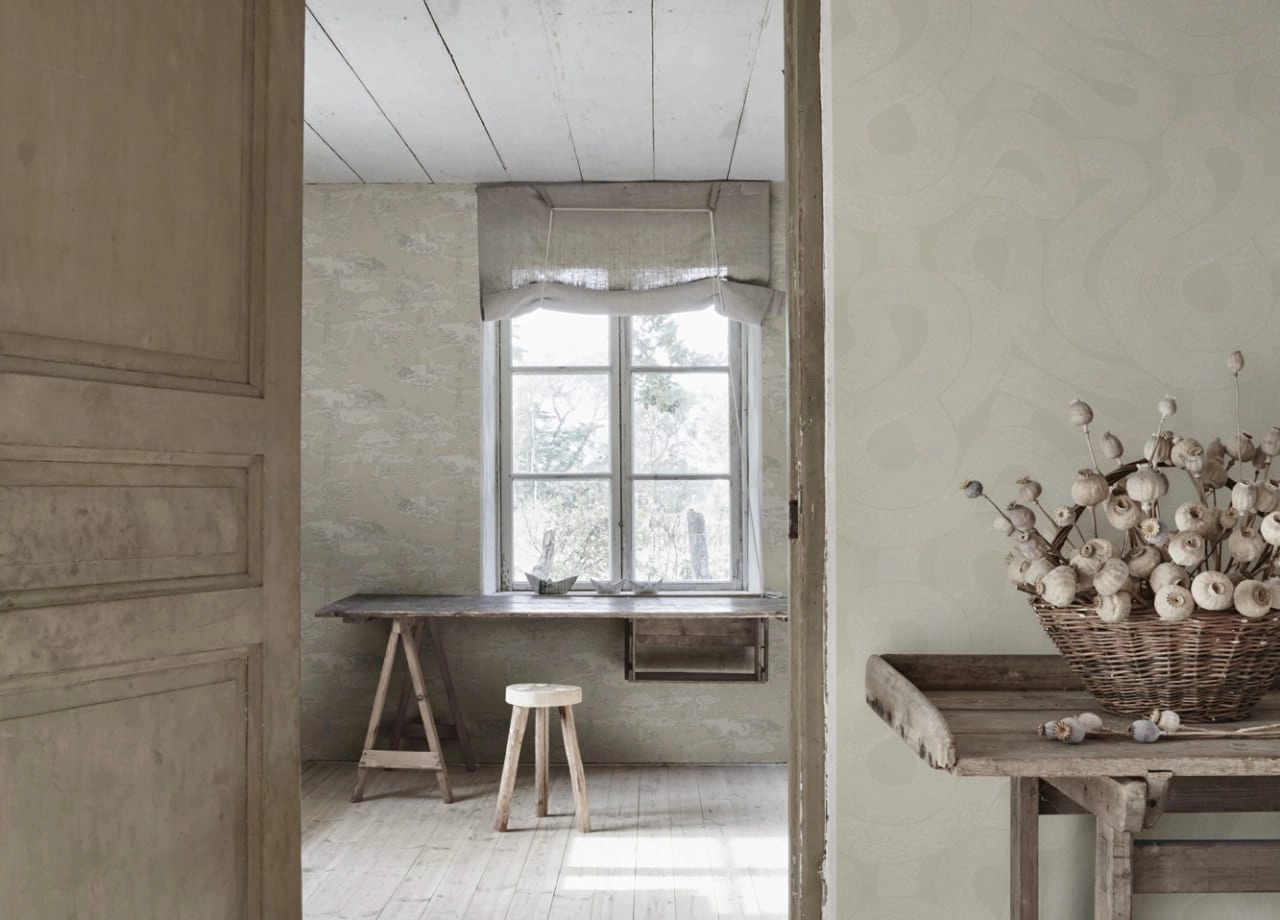 Minimál design tapéta szürke fehér geometrikus mintával Zen grey