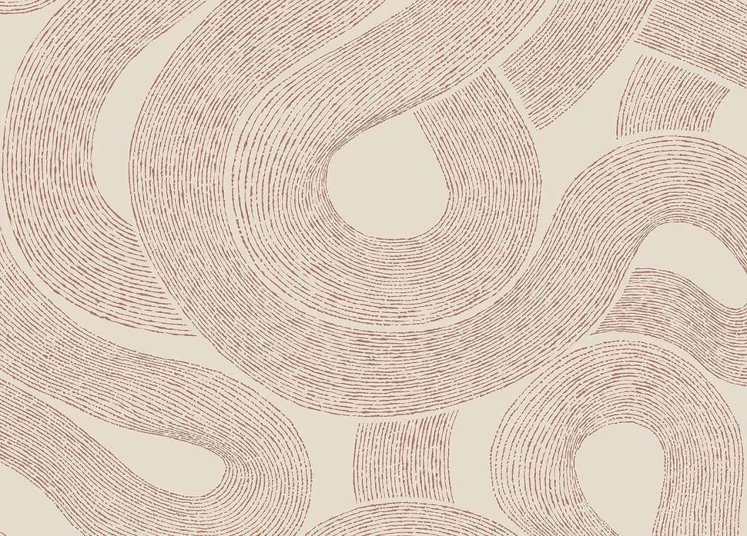 Minimál design tapéta terrakotta fehér geometrikus mintával Zen terracotta