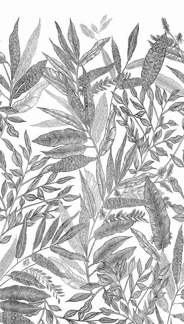 Minimál fekete fehér trópusi pálmafa mintás poszter