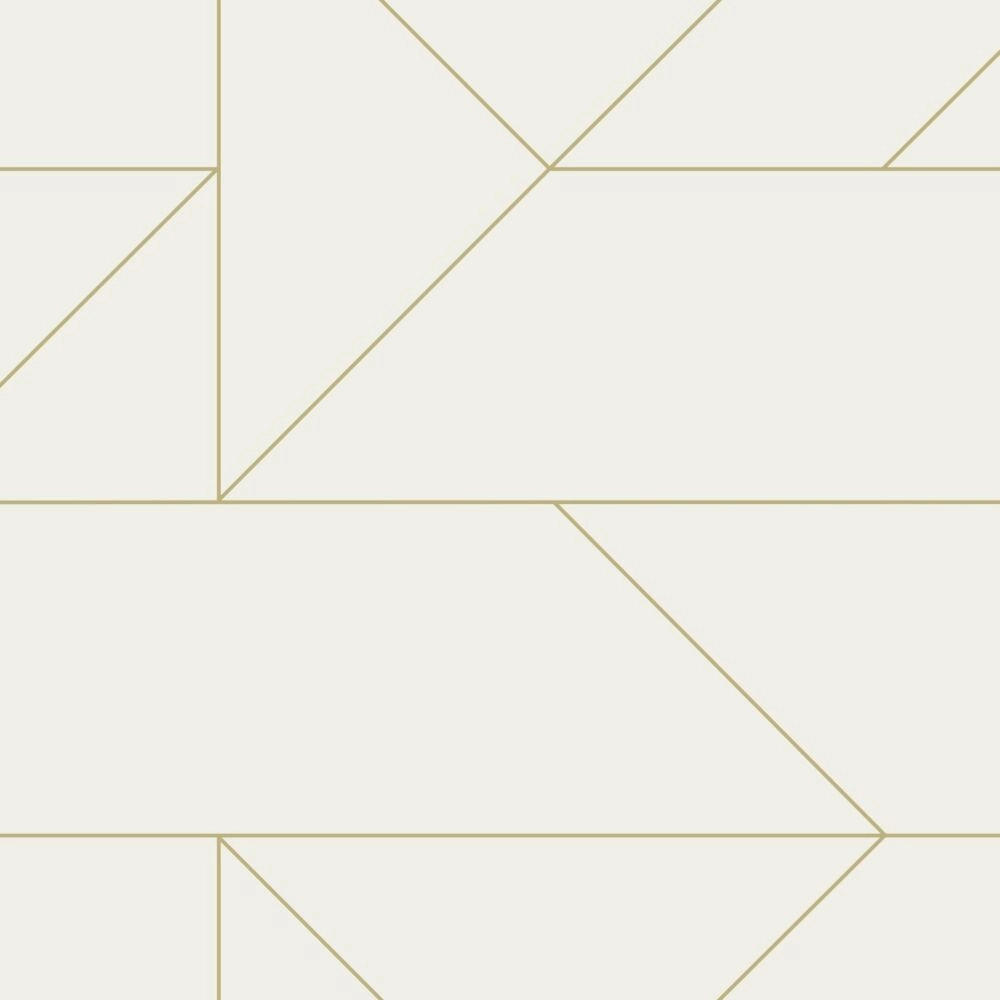 Minimál stílusú beige alapon arany geometria mintás tapéta