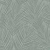 Minimalista metálos szürkés zöld pálma levél mintás design tapéta