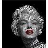 Modern absztrakt stílusú Marilyn Monroe mintás fali poszter