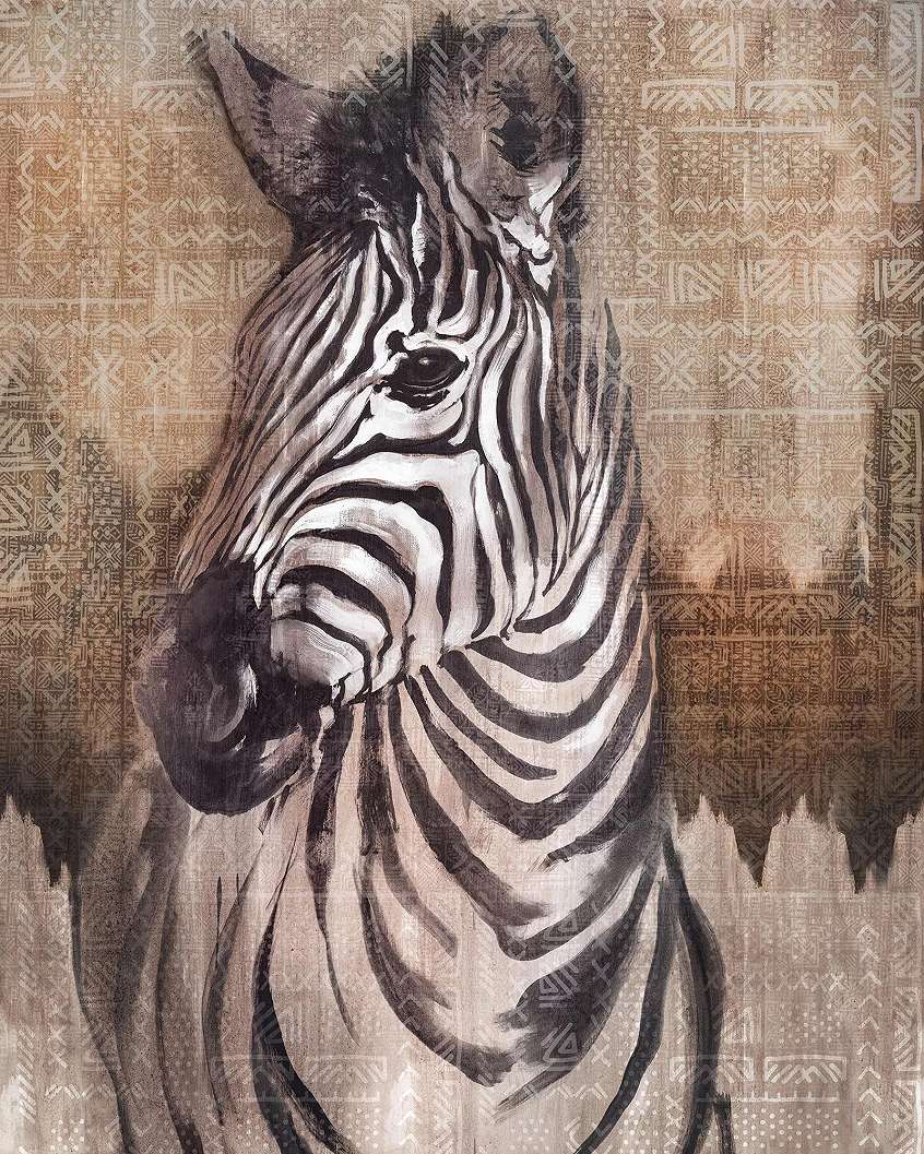 Modern afrikai hangulatú zebra mintás fali poszter