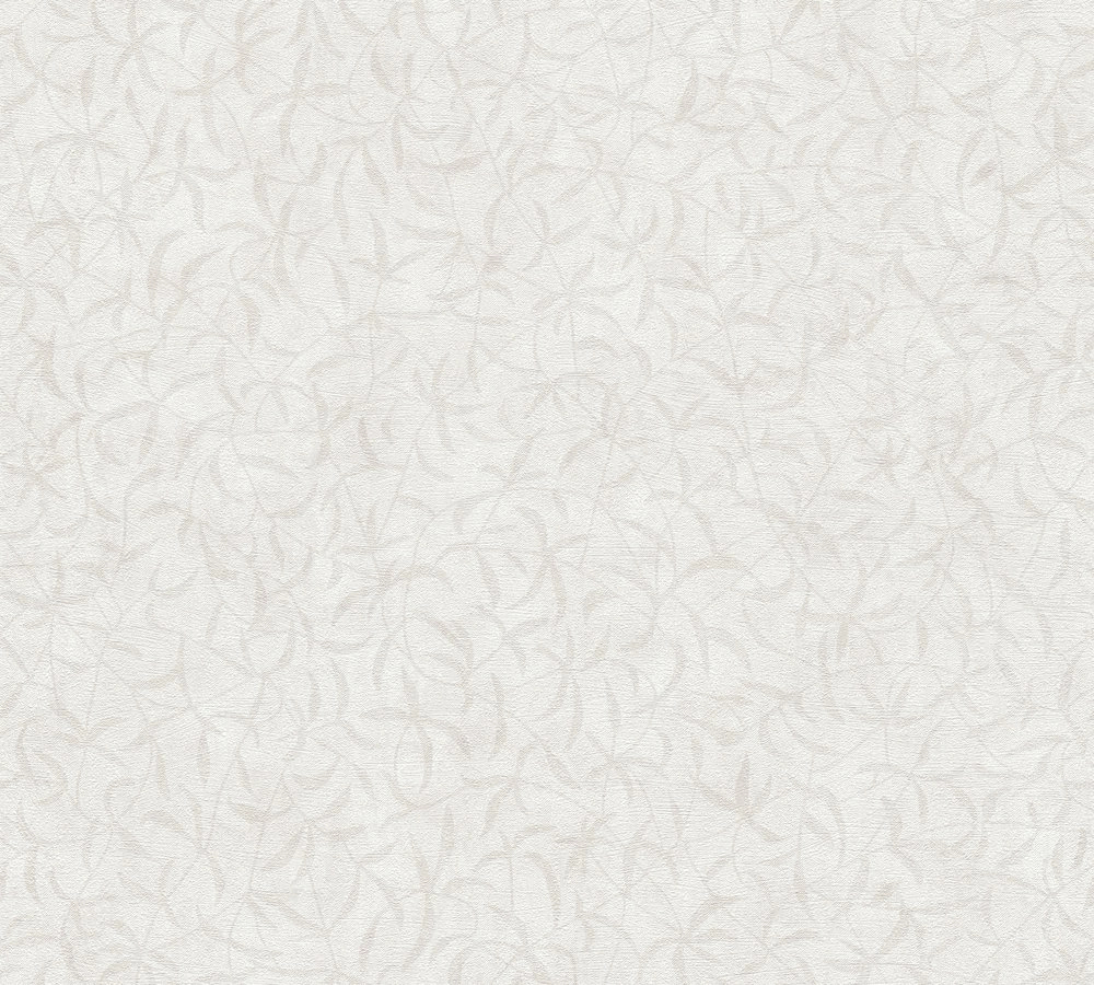 Modern botanika stílusú szürke színű apró inda levél mintás design tapéta