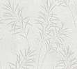 Modern botanika stílusú világos szürke levél mintás design tapéta