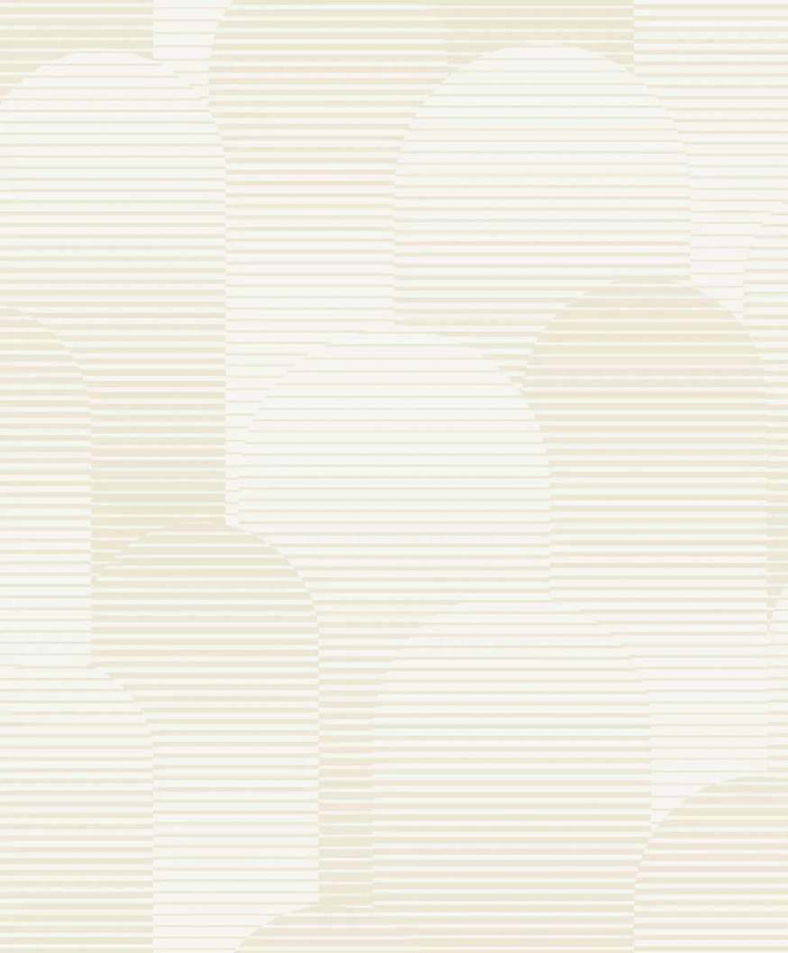 Modern dekor tapéta krém és beige csíkos geometriai mintával