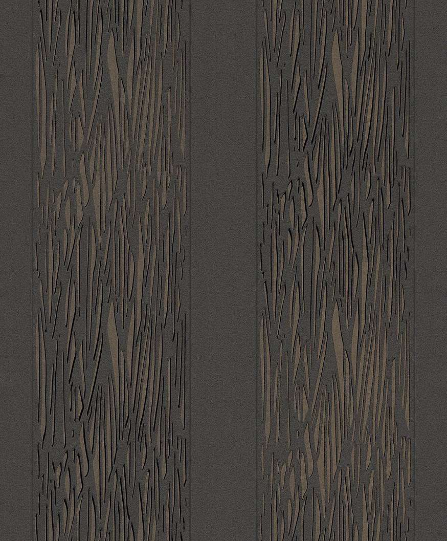 Modern design fekete barna csíkos tapéta