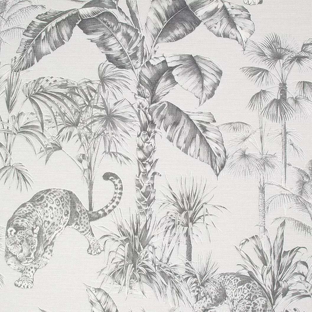 Modern design tapéta dzsungel és leopárd mintával