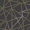Modern fekete arany geometrikus mintás vlies dekor tapéta