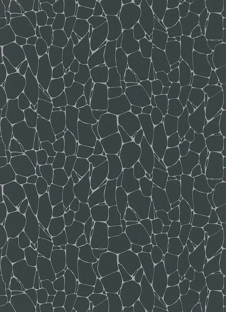 Modern fekete geometrikus absztrakt mintás vlies dekor tapéta