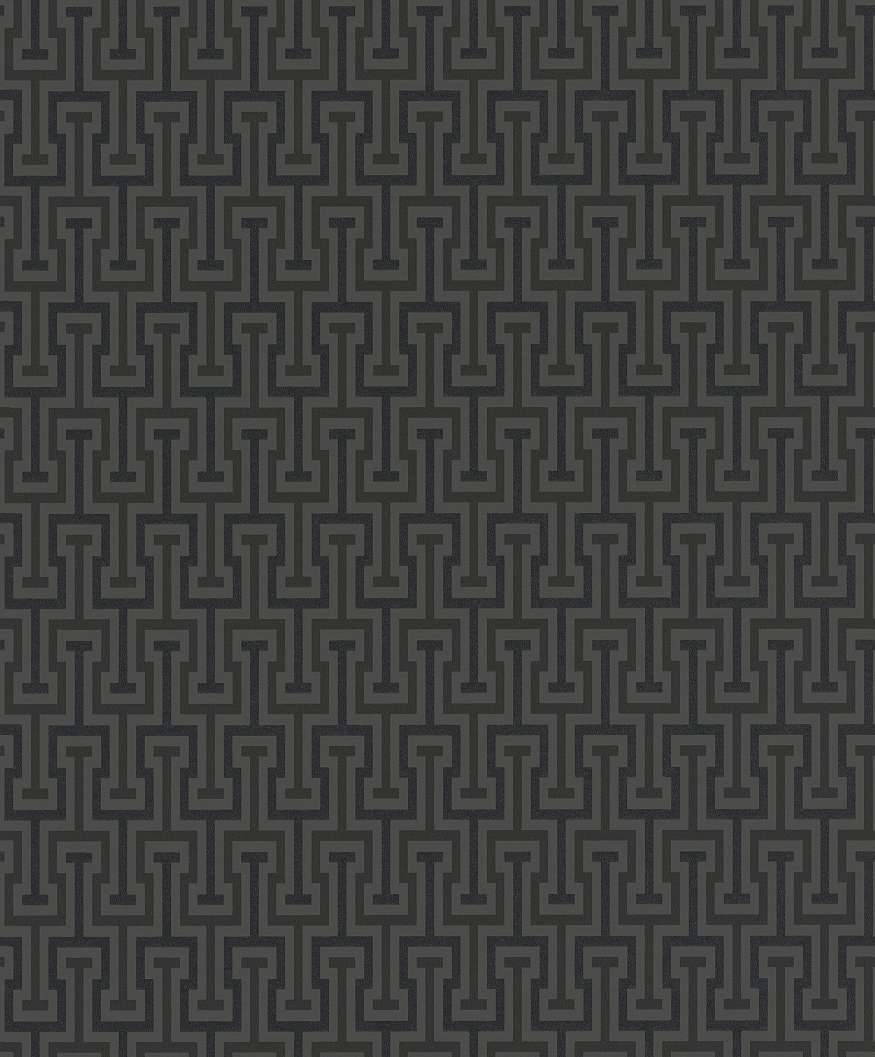 Modern geometria mintás tapéta fekete színben