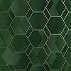 Modern geometrikus dekor tapéta zöld színben